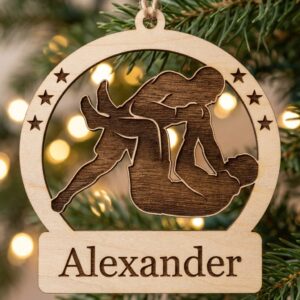 MMA Ornament, Personalized Martial Arts Triangle Choke, Custom