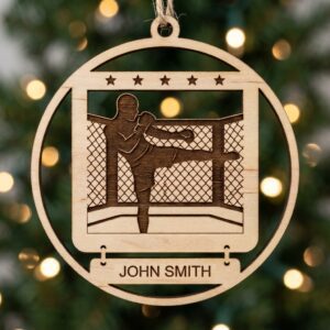 MMA Ornament, Personalized Sports Name Gift, Custom Christmas
