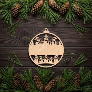 Personalized Snowman Family Ornament, Laser Crafted Christmas Holiday