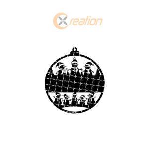 Personalized Snowman Family Ornament, Laser Crafted Christmas Holiday