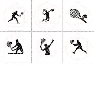 Personalized Tennis Ornament Bundle, Christmas Laser Engraved, Custom