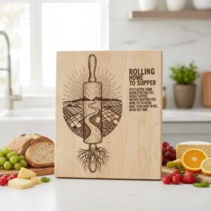 Charcharcuterie Board Designs Bundle, 20 Whimsical Engraving Patterns, Family Name Kitchen Decor