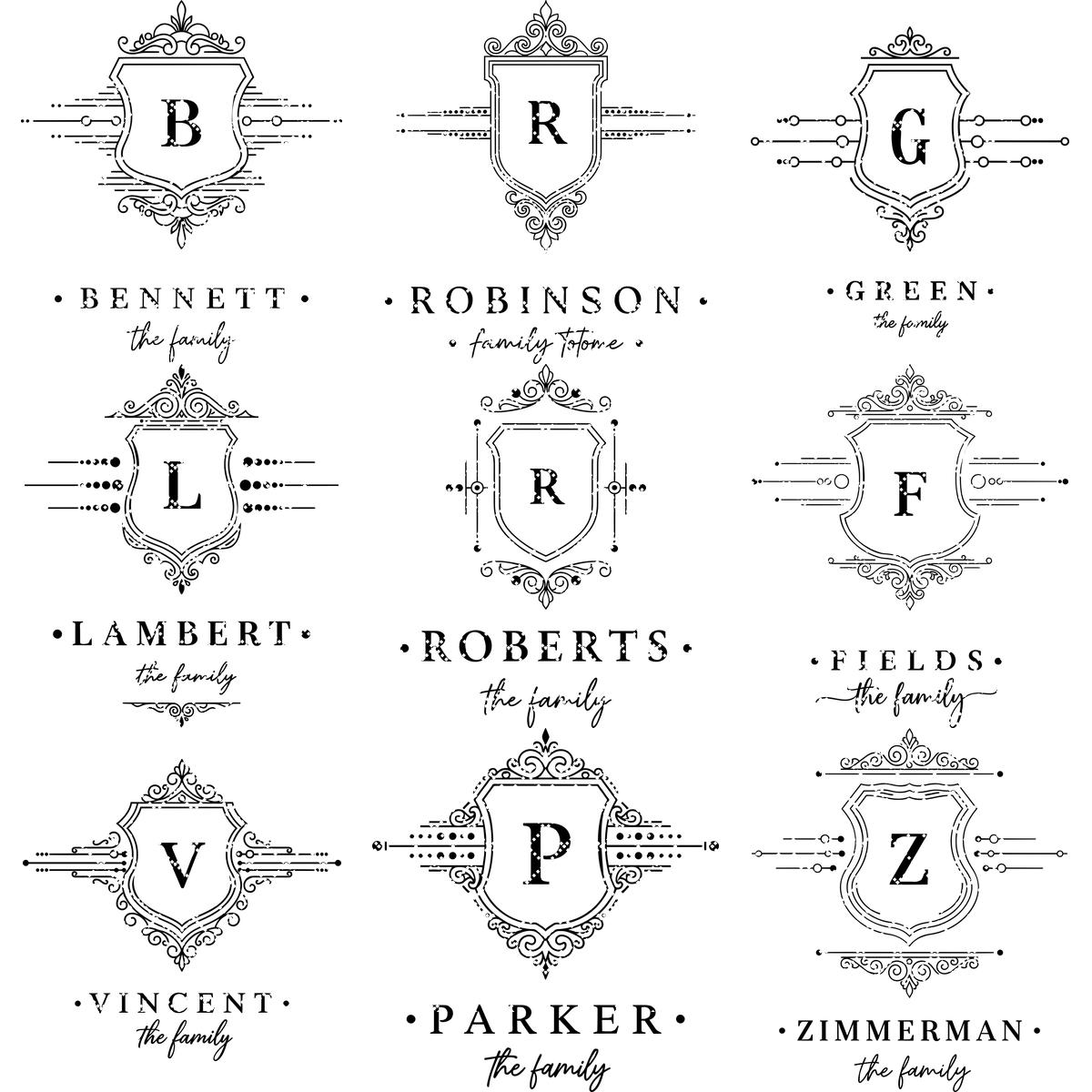 Archivo de grabado láser para tabla de charcutería con escudo familiar, diseños de monogramas, regalo. - Imagen 13