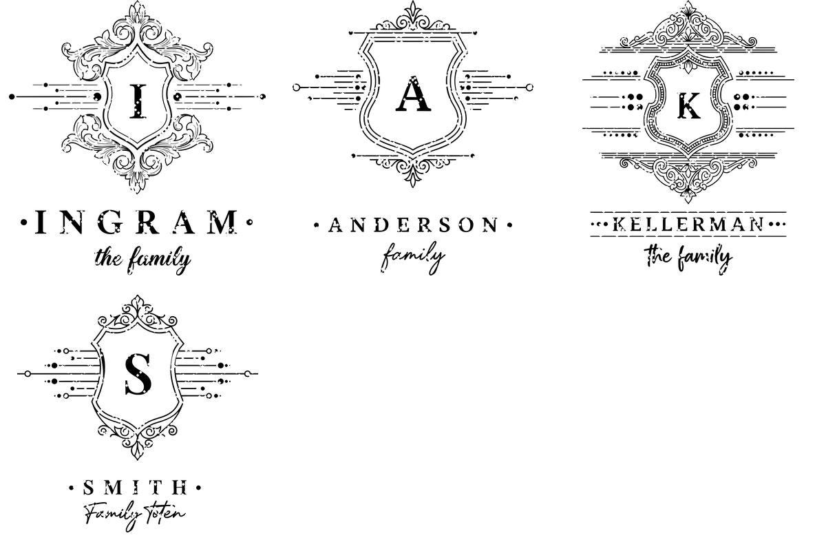 Archivo de grabado láser para tabla de charcutería con escudo familiar, diseños de monogramas, regalo. - Imagen 16