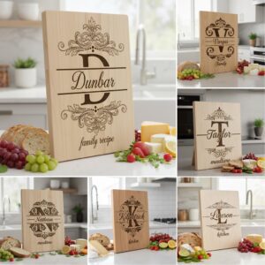 Elegant Monogram Engraving Bundle, Charcuterie Board Designs, 54 Kitchen Styles