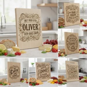 Engraving File Bundle for Boards, Family Name Charcuterie, Vintage Kitchen Quotes