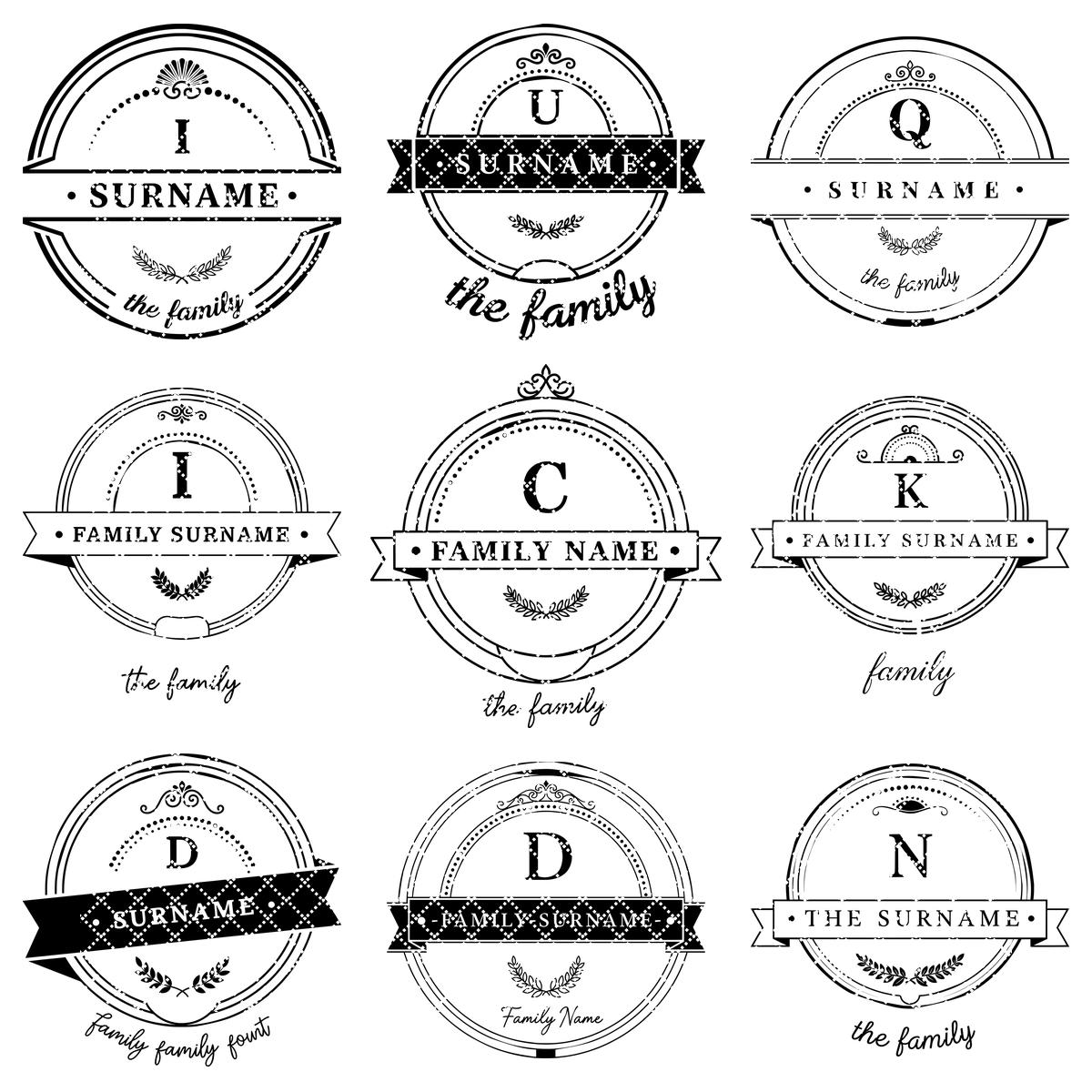 Familienwappen Monogramm Gravurdatei für personalisierte Wurstplatten und Geschenke – Bild 11