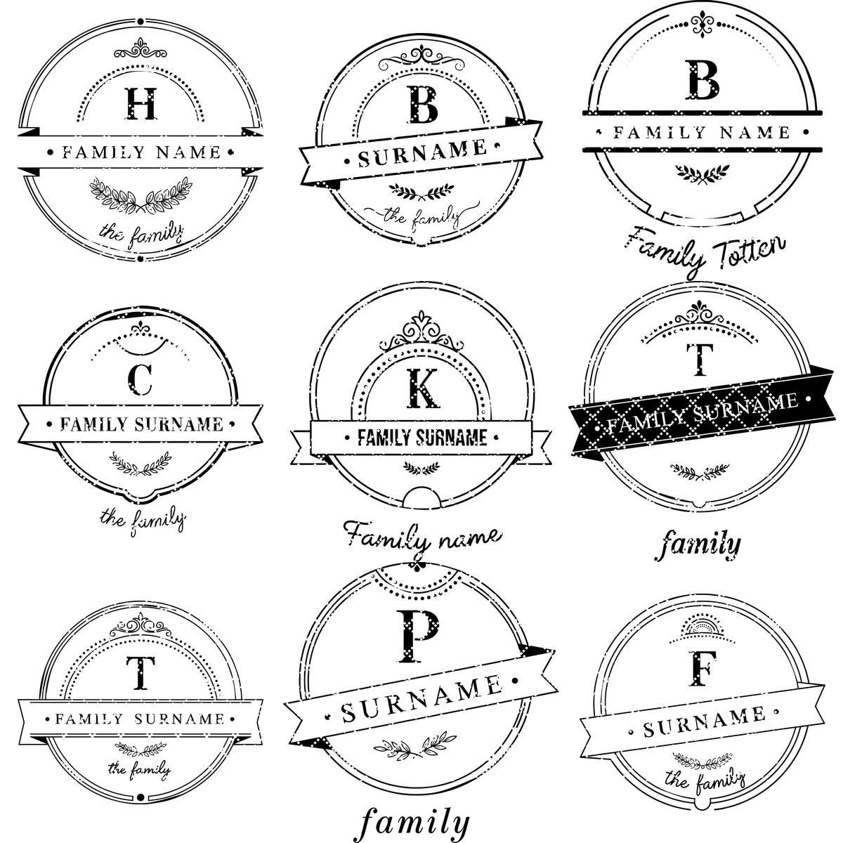 Familienwappen Monogramm Gravurdatei für personalisierte Wurstplatten und Geschenke – Bild 16