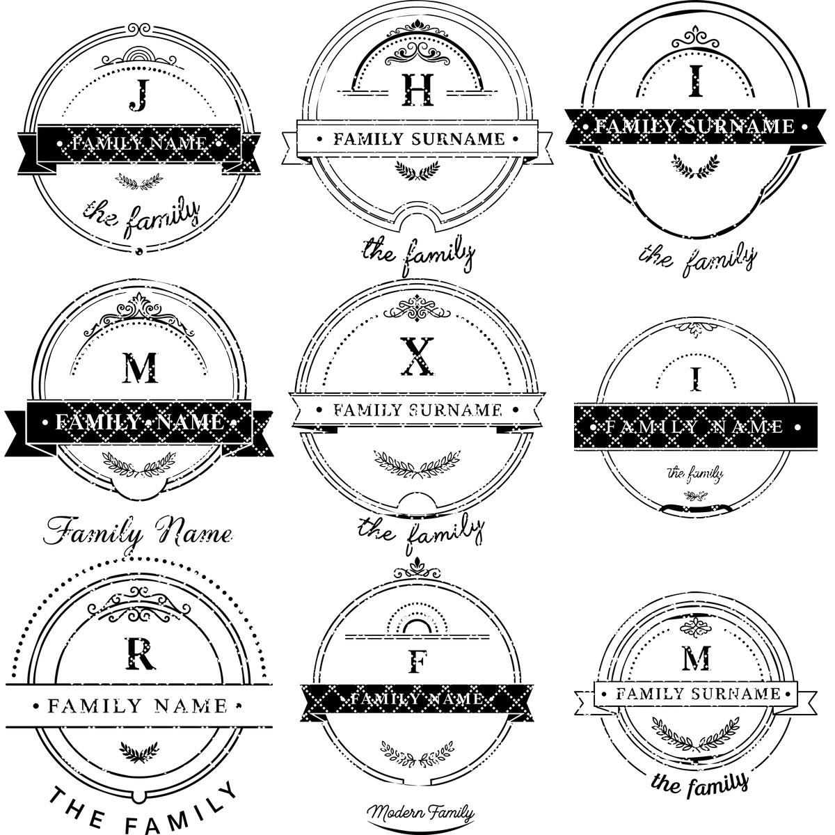 Familienwappen Monogramm Gravurdatei für personalisierte Wurstplatten und Geschenke – Bild 17