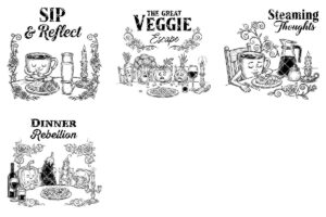 Funny Charcuterie Board Designs, Whimsical Vegetable Engraving, Humorous Kitchen Decor