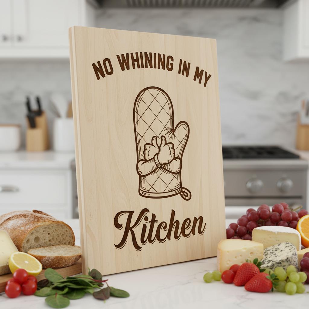 Fichier de gravure laser de cuisine vintage amusant, Ensemble de motifs pour planche à charcuterie – Image 10