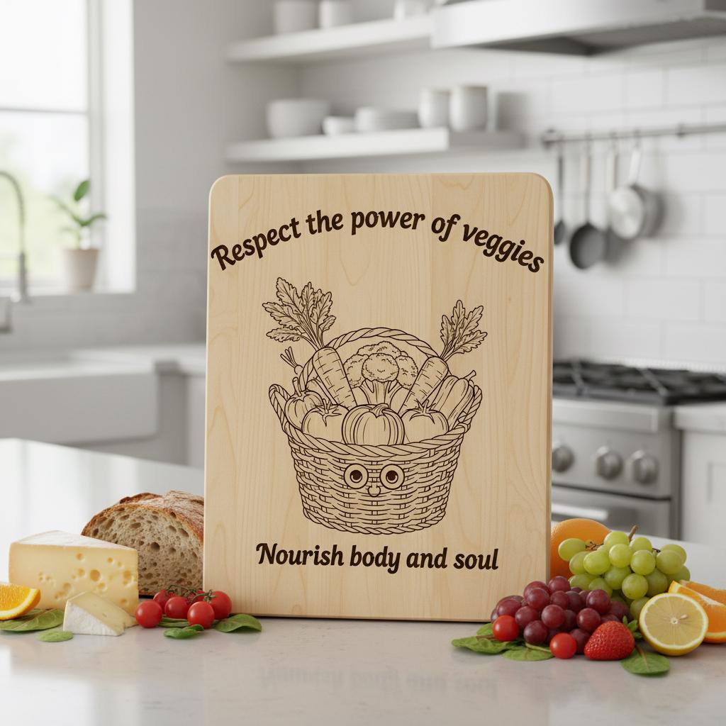 Fichier de gravure laser de cuisine vintage amusant, Ensemble de motifs pour planche à charcuterie – Image 8