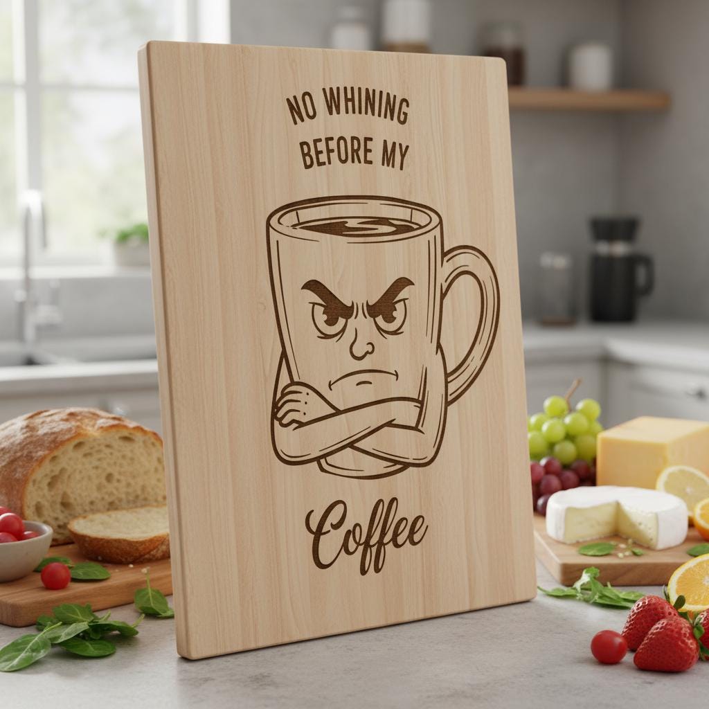 Fichier de gravure laser de cuisine vintage amusant, Ensemble de motifs pour planche à charcuterie – Image 9