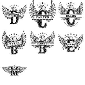 Monogram Alphabet Laser Engraving Designs, Charcuterie Board, Family Name Files