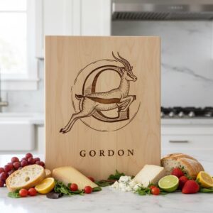 Monogram Bundle for Charcuterie Boards, Vintage Animal Letters, Engraving Gift