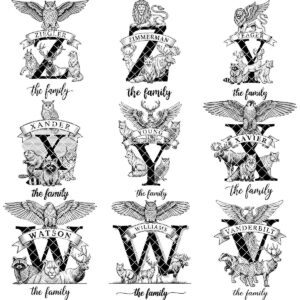 Monogram Engraving Board Bundle, 53 Rustic Designs for Personalized Charcuterie Gifts