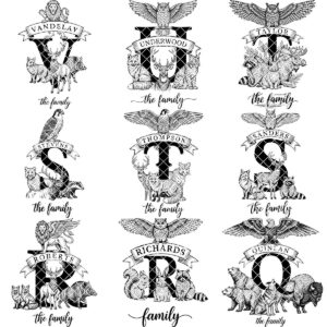 Monogram Engraving Board Bundle, 53 Rustic Designs for Personalized Charcuterie Gifts