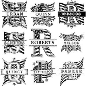 Patriotic Alphabet Laser Engraving Files, American Flag Charcuterie Board Designs