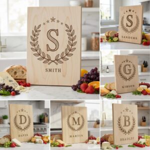 Personalized Monogram Bundle for Laser Engraving, Charcuterie Boards, Wedding Decor