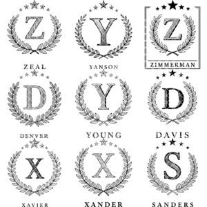 Personalized Monogram Bundle for Laser Engraving, Charcuterie Boards, Wedding Decor