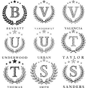 Personalized Monogram Bundle for Laser Engraving, Charcuterie Boards, Wedding Decor