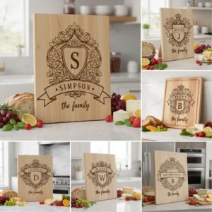 Personalized Monogram Family Crest Bundle, Vintage Shield and Alphabet Designs