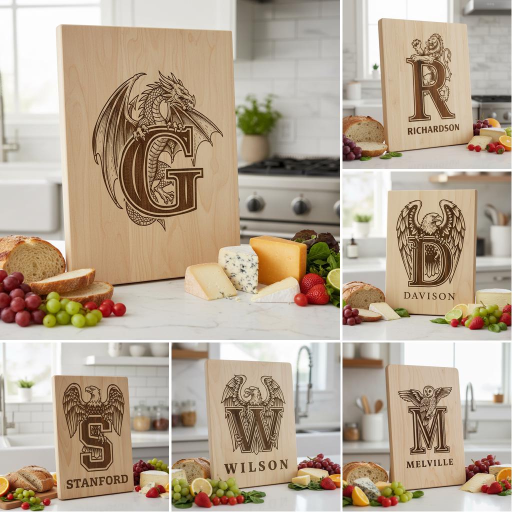 Regal Lion Monogram Vintage Letters for Laser Engraving Family Name Signs Gifts