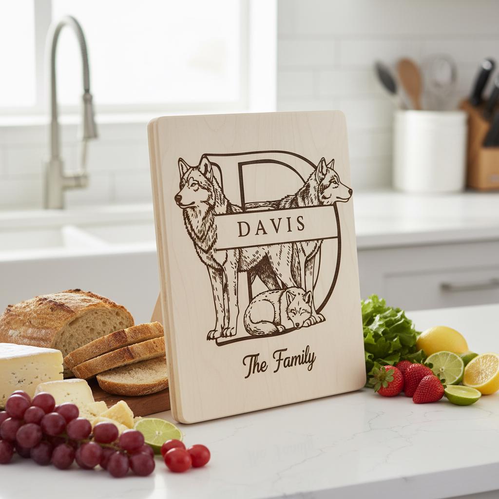 Bundle rustico monogramma animale, disegni per incisione del nome di famiglia per regali di salumi. - immagine 3