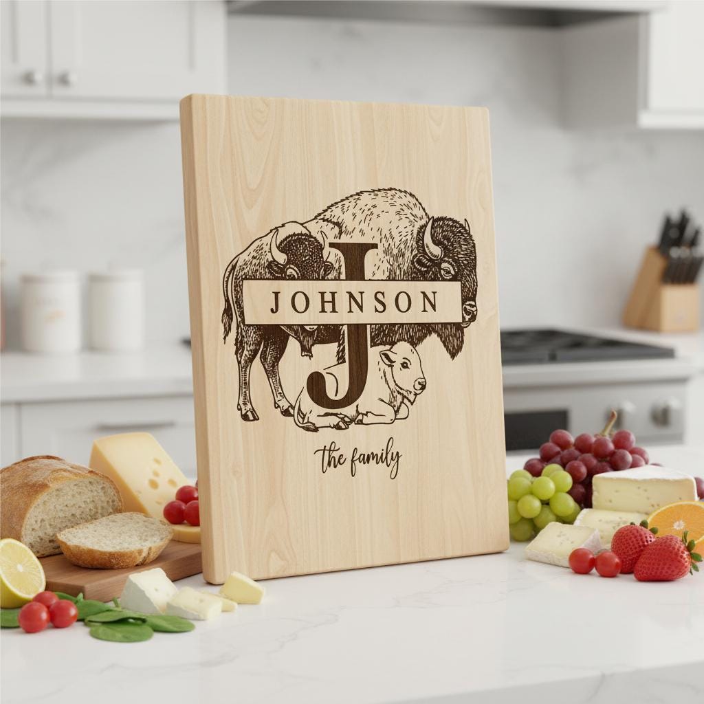 Bundle rustico monogramma animale, disegni per incisione del nome di famiglia per regali di salumi. - immagine 5