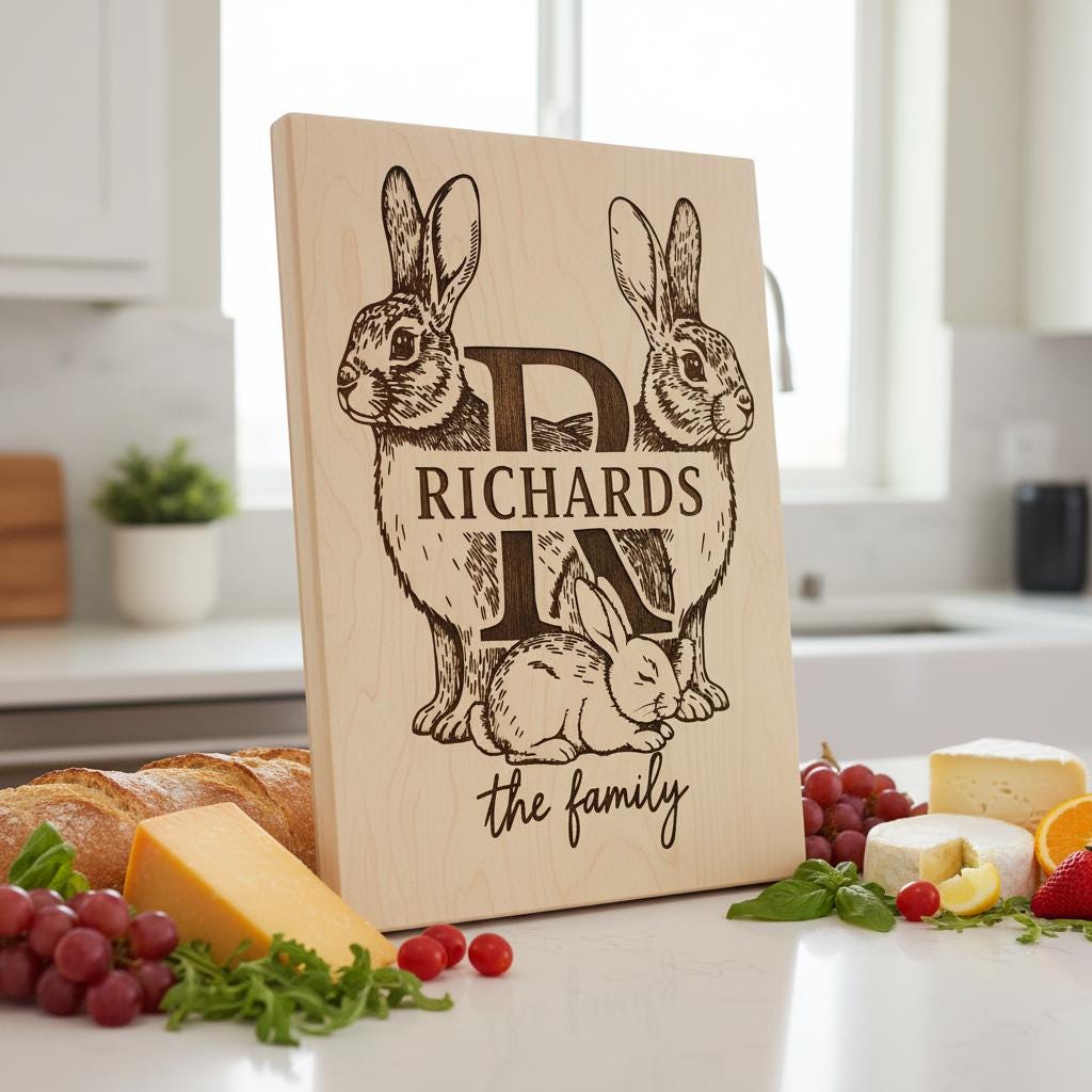 Bundle rustico monogramma animale, disegni per incisione del nome di famiglia per regali di salumi. - immagine 7