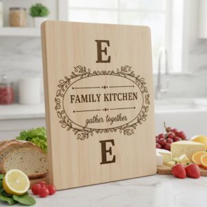 Vintage Charcuterie Board Designs, 52 Family Name Monogram Engraving Bundle