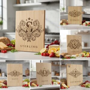 Vintage Monogram Alphabet Laser Engraving Files, 80 Designs for Charcuterie Boards