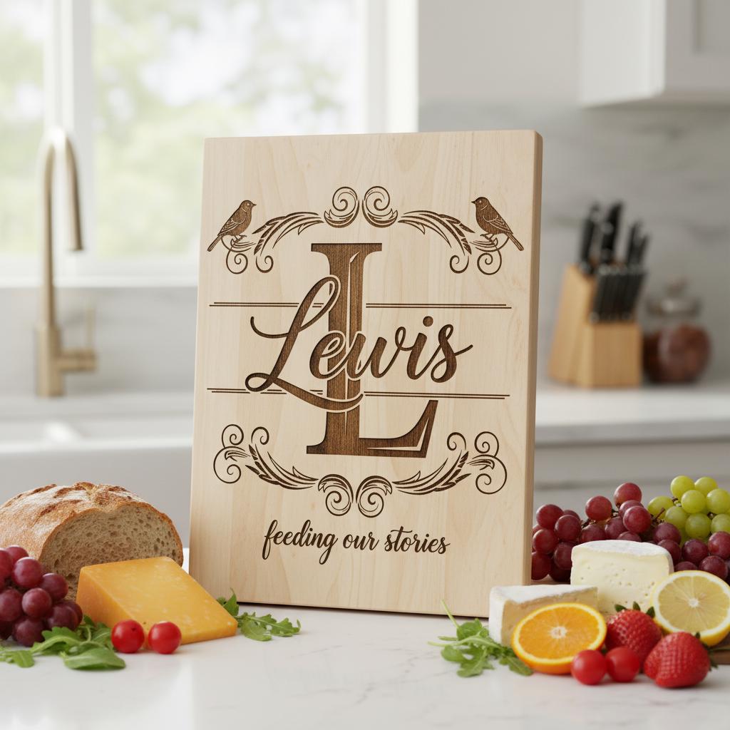 Disegni Vintage di Incisioni di Monogrammi, 52 Motivi per Taglieri di Salumi con Nomi di Famiglia - immagine 2