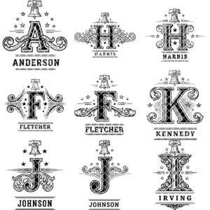 Vintage Monogram Engraving Designs Bundle, 251 Ornate Family Name Patterns