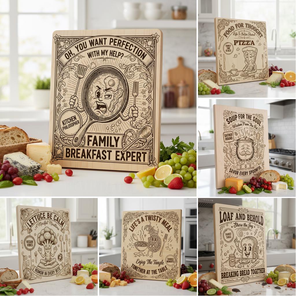 Whimsical Vegetable Designs Bundle, Charcuterie Board Laser Engraving Art Pack 20