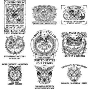 250th Anniversary Patriotic Engraving, Americana Chopping Board, US History