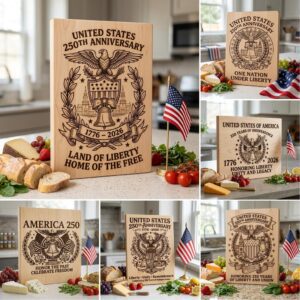250th Anniversary Patriotic Engraving Designs, USA Board Art Set of 20