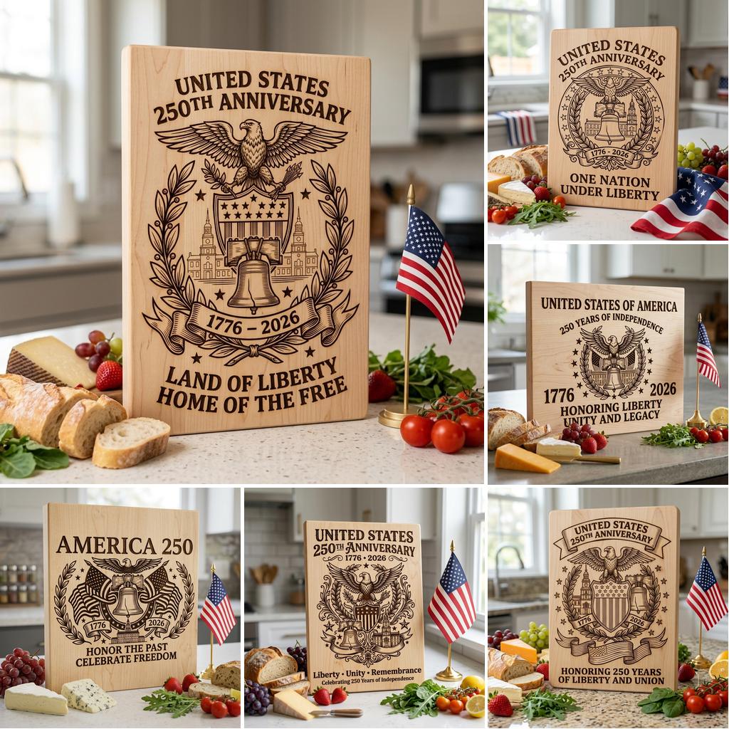 250th Anniversary Patriotic Engraving Designs, USA Board Art Set of 20