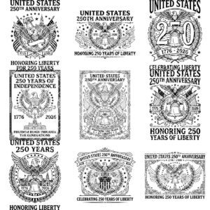 250th Anniversary Patriotic Laser Engraving Design, Historic Americana Board