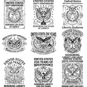 250th Anniversary Patriotic Laser Engraving Design, Historic Americana Board