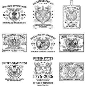 America 250 patriotic laser engraving file, US heritage board art design