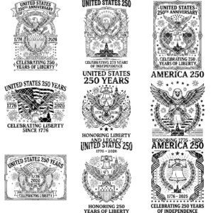 America 250 patriotic laser engraving file, US heritage board art design