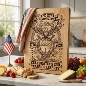 America 250 patriotic laser engraving file, US heritage board art design