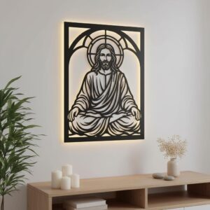 Christian Wall Art Laser File Bundle, Religious Home Decor, Meditation Faith Set