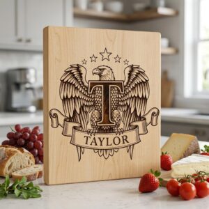 Eagle Crest Monogram Bundle, Heraldic Alphabet, Custom Family Name Art, Engraving File