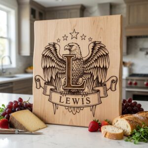 Eagle Crest Monogram Bundle, Heraldic Alphabet, Custom Family Name Art, Engraving File