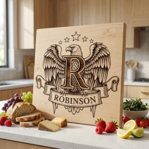 Eagle Crest Monogram Bundle, Heraldic Alphabet, Custom Family Name Art, Engraving File