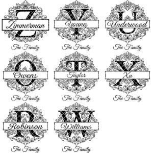 Family Crest Engraving File for Custom Name Board, Alphabet Monogram Bundle, Royal Acanthus Style