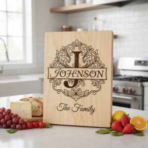 Family Crest Engraving File for Custom Name Board, Alphabet Monogram Bundle, Royal Acanthus Style