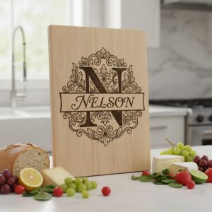 Family Crest Engraving File for Custom Name Board, Alphabet Monogram Bundle, Royal Acanthus Style